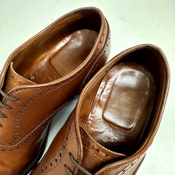 Alden 911 Medallion Perf Tip Bal Oxford (Burnished Tan Calf) 7.5 E UNWORN HEELS main image 11